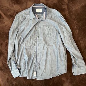 Flag & Anthem Blue Long Sleeve Button up